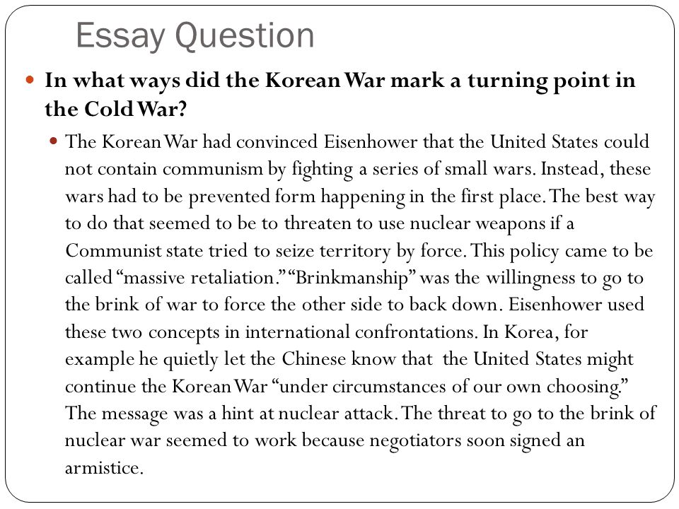Korean war essay paper